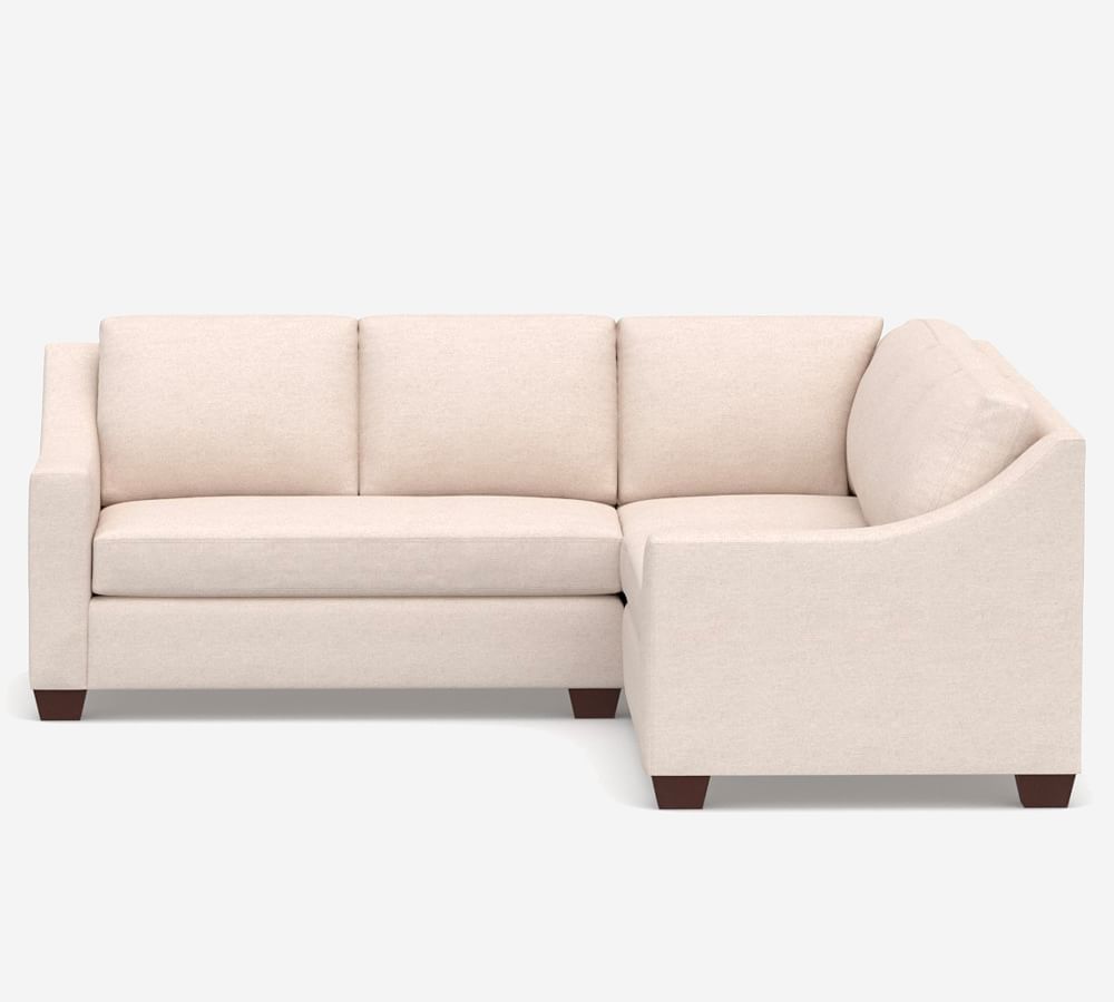 York Slope Arm Upholstered 3Piece LSectional Pottery Barn