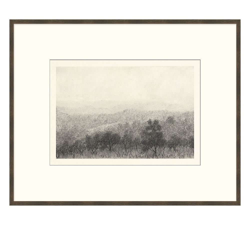 Charcoal V Trees & Mountains by Aileen Fitzgerald
