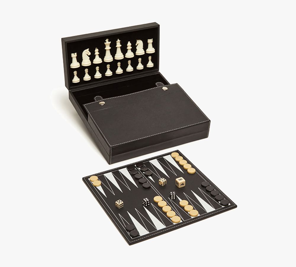Reversible Backgammon & Chess Set
