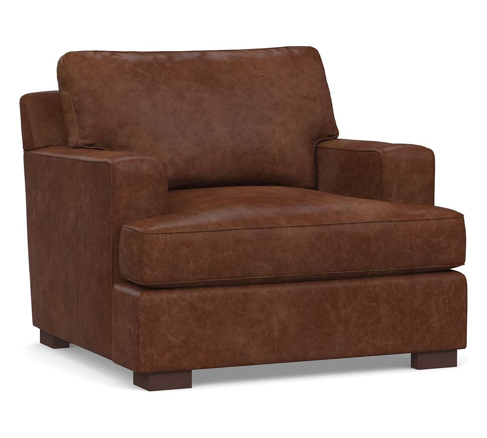 Townsend Square Arm Leather Armchair