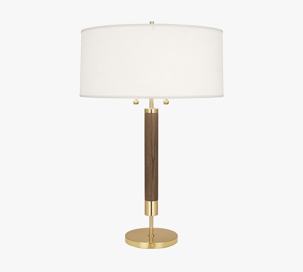 Grant Wood & Metal Table Lamp