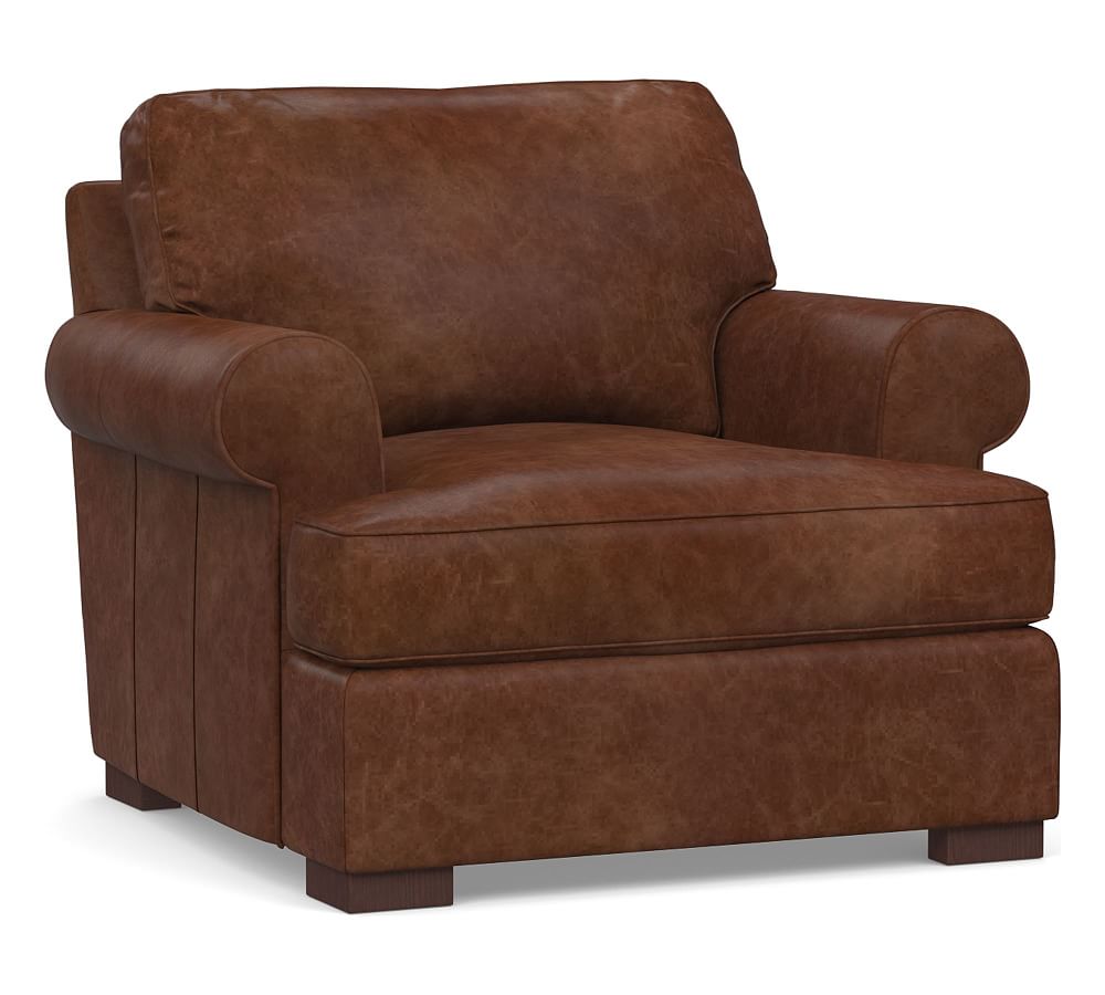 Townsend Roll Arm Leather Armchair