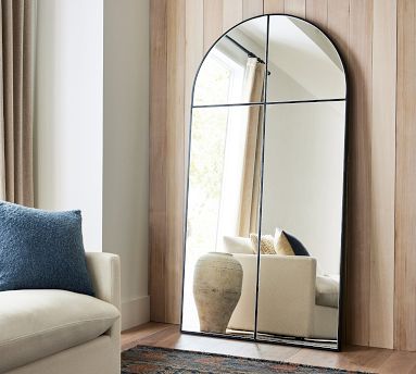 Hayes Paned Floor Arch Mirror | Pottery Barn