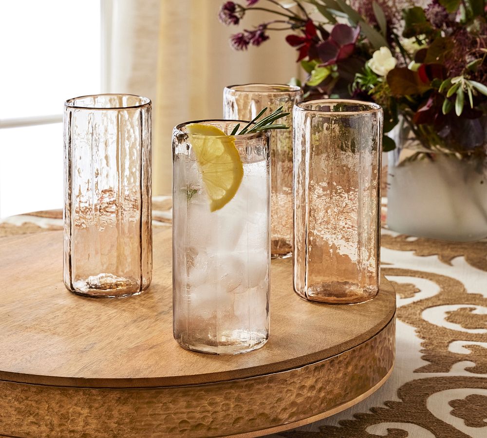 Hammered Café Drinking Glasses Pottery Barn