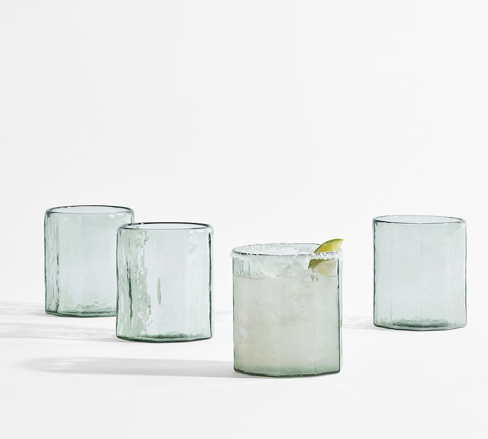 Handcrafted Café Hammered Glass Vase