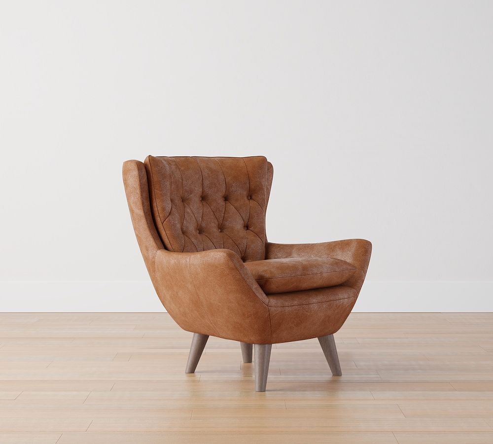 Fenton discount leather armchair