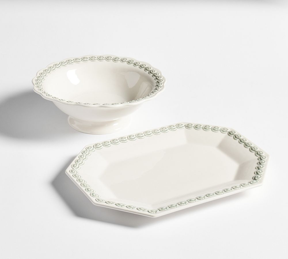 Julia Berolzheimer Chain Serving Bowl & Platter Pottery Barn