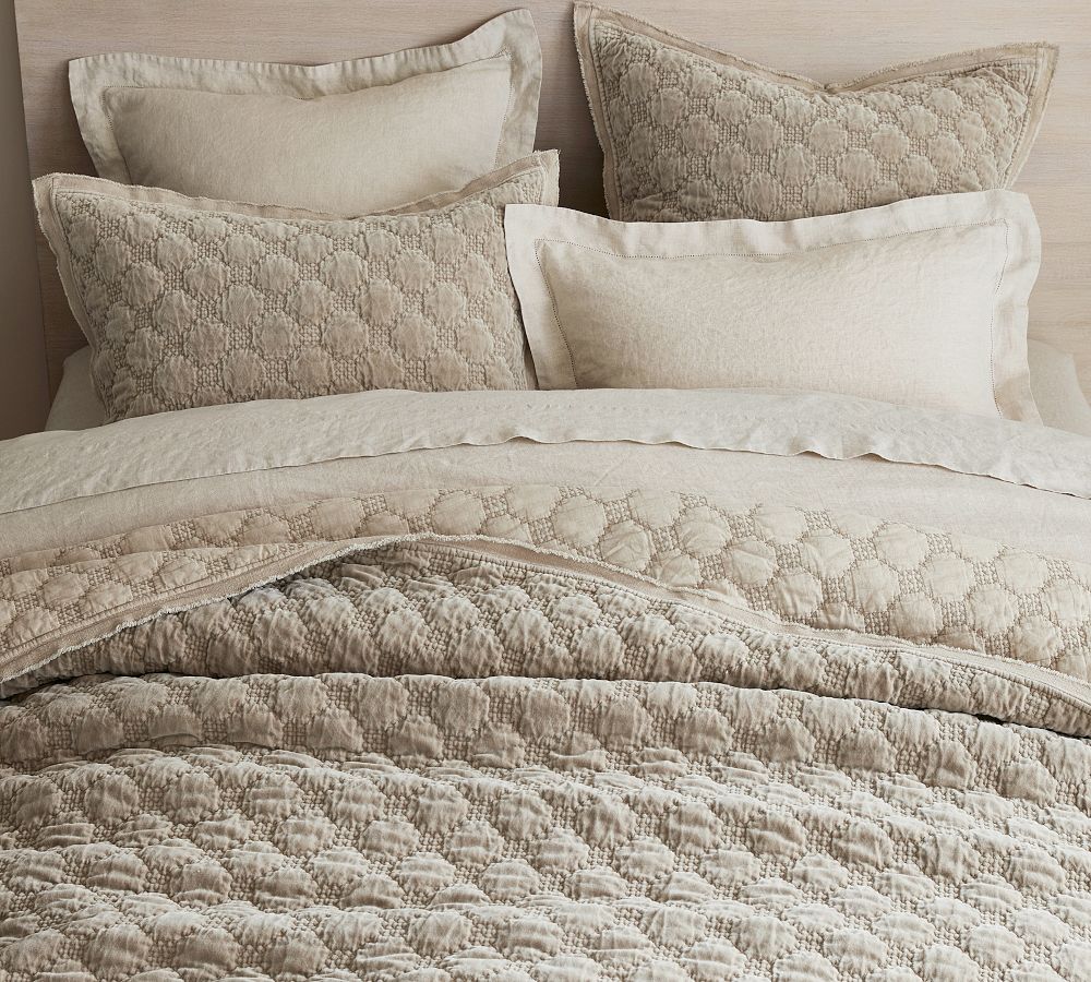 Velvet Lattice Handcrafted Quilt | Pottery Barn