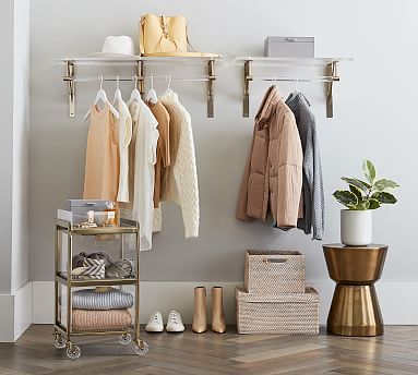 Pottery Barn - New York Closet Clothes Rack  Clothing rack bedroom,  Clothing rack, Best closet organization