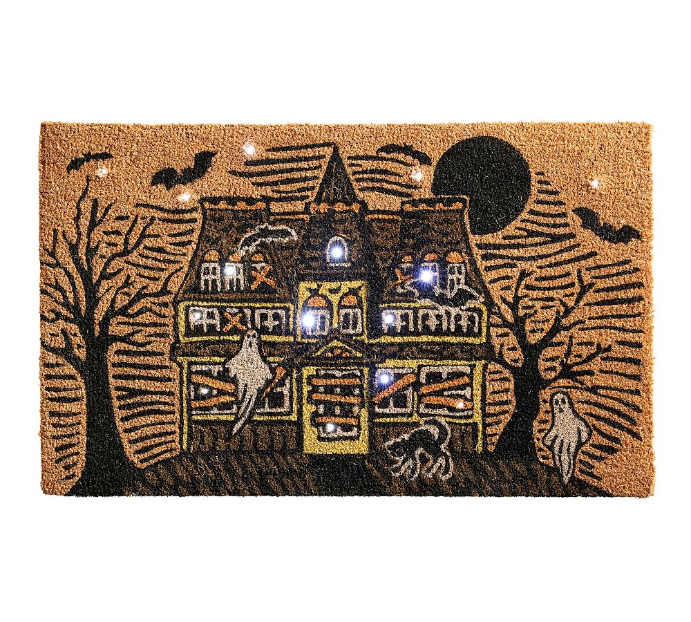 Haunted House Light Up Doormat Pottery Barn