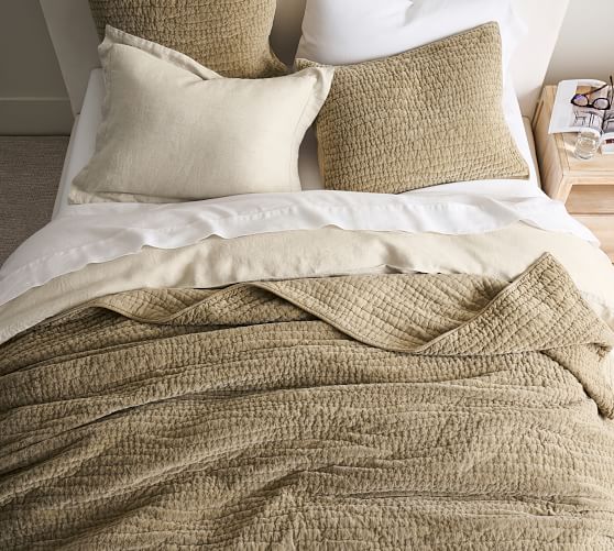 Washed Velvet Handcrafted Quilt Pottery Barn