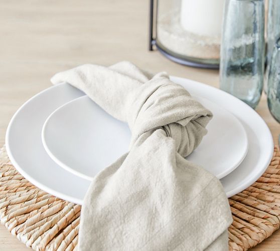 Mason Oversized Linen Napkin | Pottery Barn