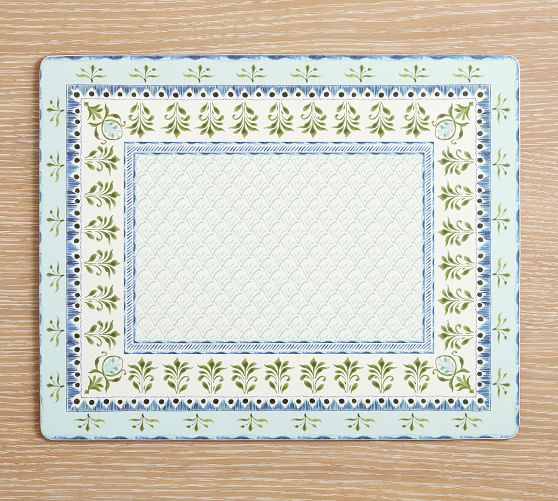 Chambray Tile Cork Placemats Set of 4 Pottery Barn