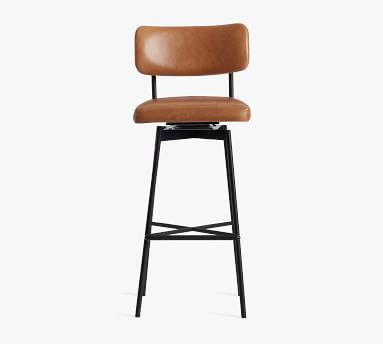 Maison Leather Swivel Bar & Counter Stools | Pottery Barn