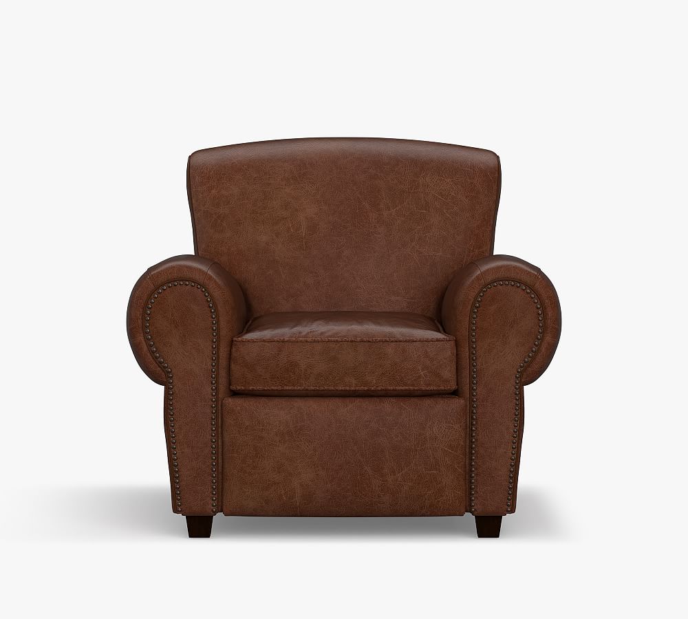 Manhattan Leather Recliner Pottery Barn