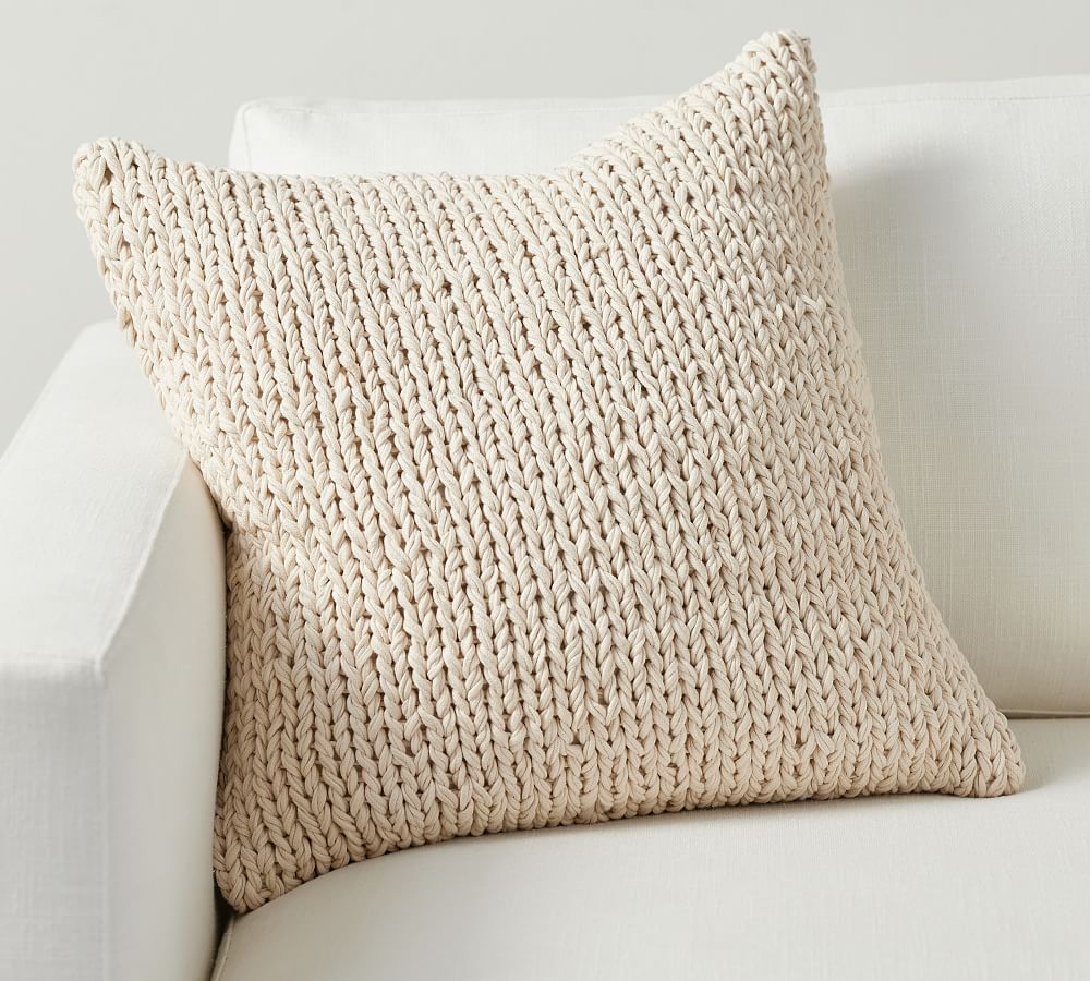 Chunky Sweater Handknit Pillow