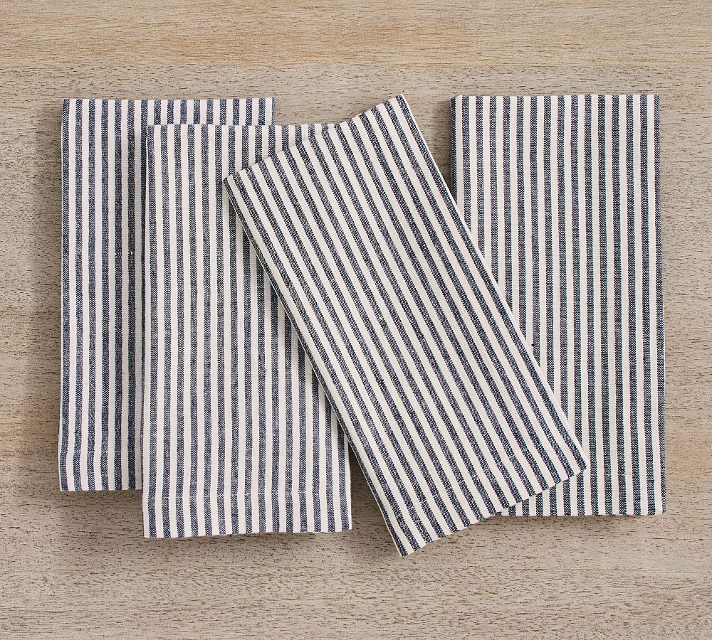 Wheaton Striped Linen/Cotton Napkins