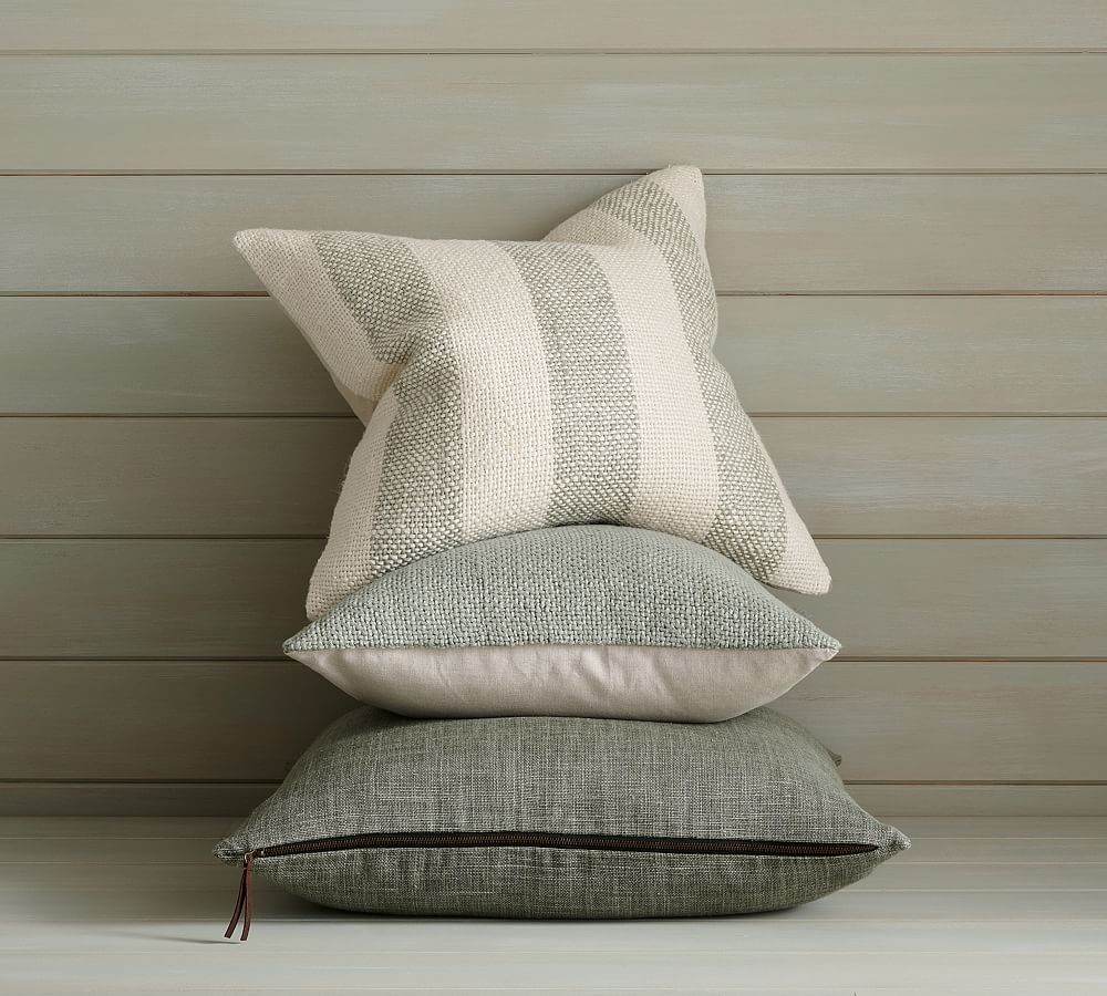 Faye Textured Striped Throw Pillow Pottery Barn