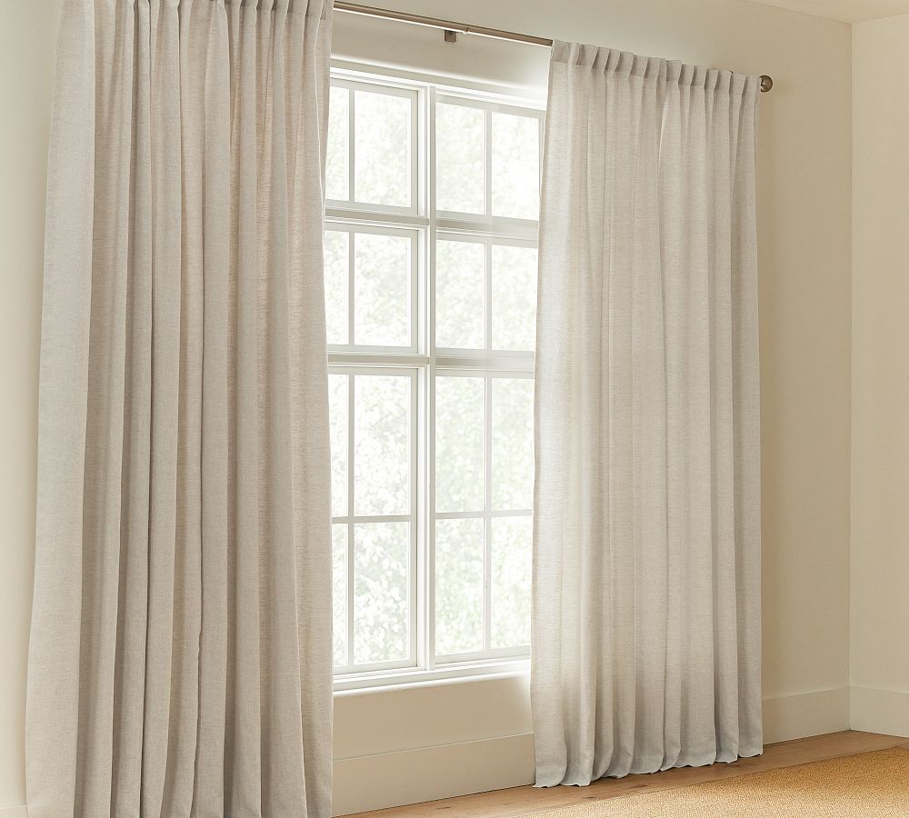 Belgian Flax Linen Blackout Curtain | Pottery Barn