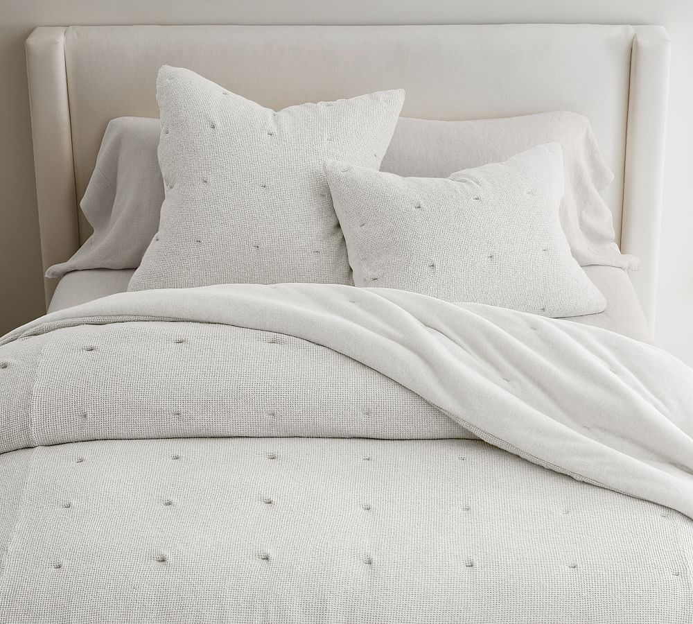 Cozy Thermal Knit Cotton Comforter Sham | Pottery Barn