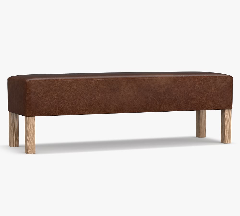 Arden Leather Bench Pottery Barn