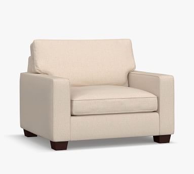 PB Comfort Square Arm Upholstered Chair-And-A-Half | Pottery Barn