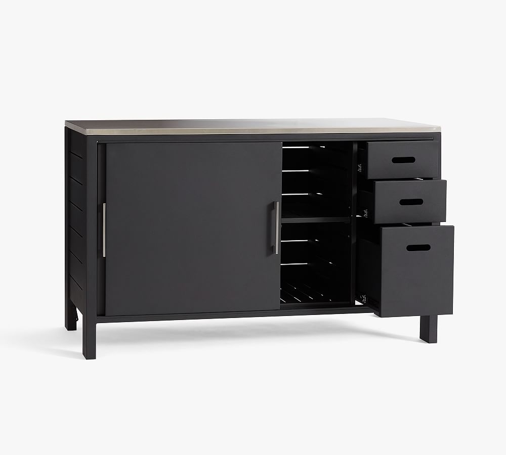 Malibu Metal Outdoor Kitchen Double Pottery Barn