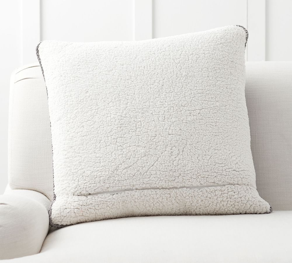 Thermal Sherpa Back Knit Pillow Cover | Pottery Barn