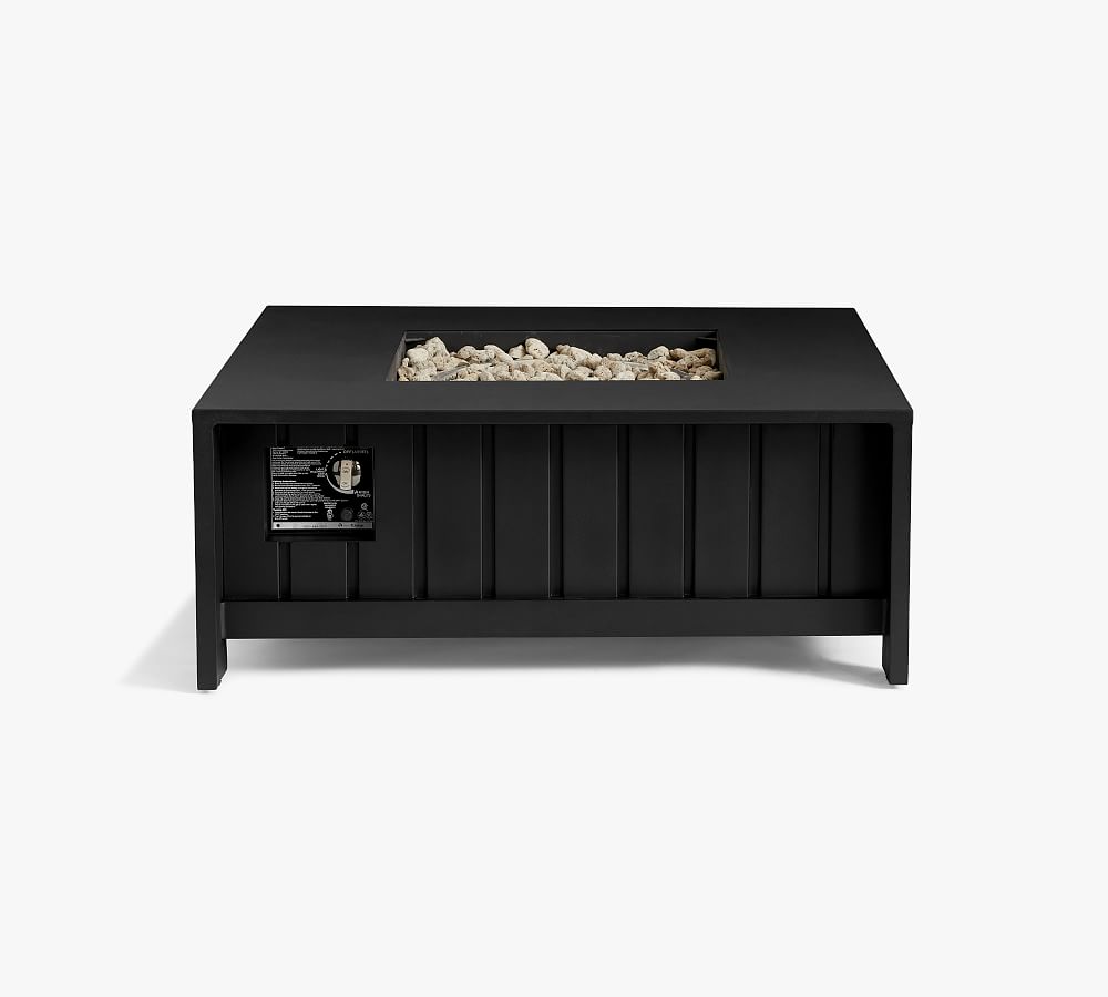 Malibu Metal Square Fire Pit Table Pottery Barn