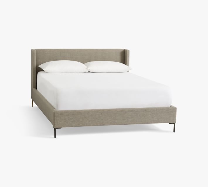 Jake Upholstered Wood Base Platform Bed