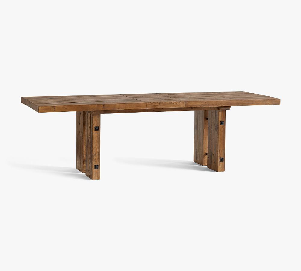 North Reclaimed Wood Extending Dining Table Pottery Barn