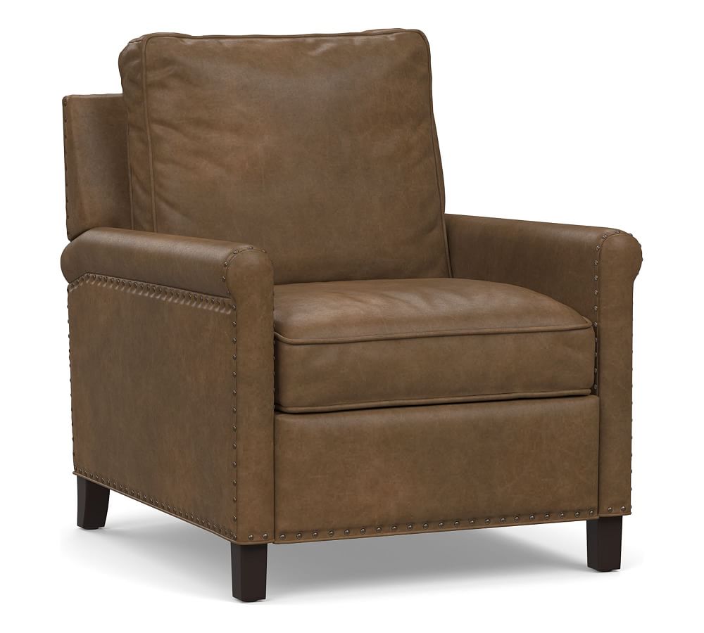 Tyler roll discount arm leather recliner