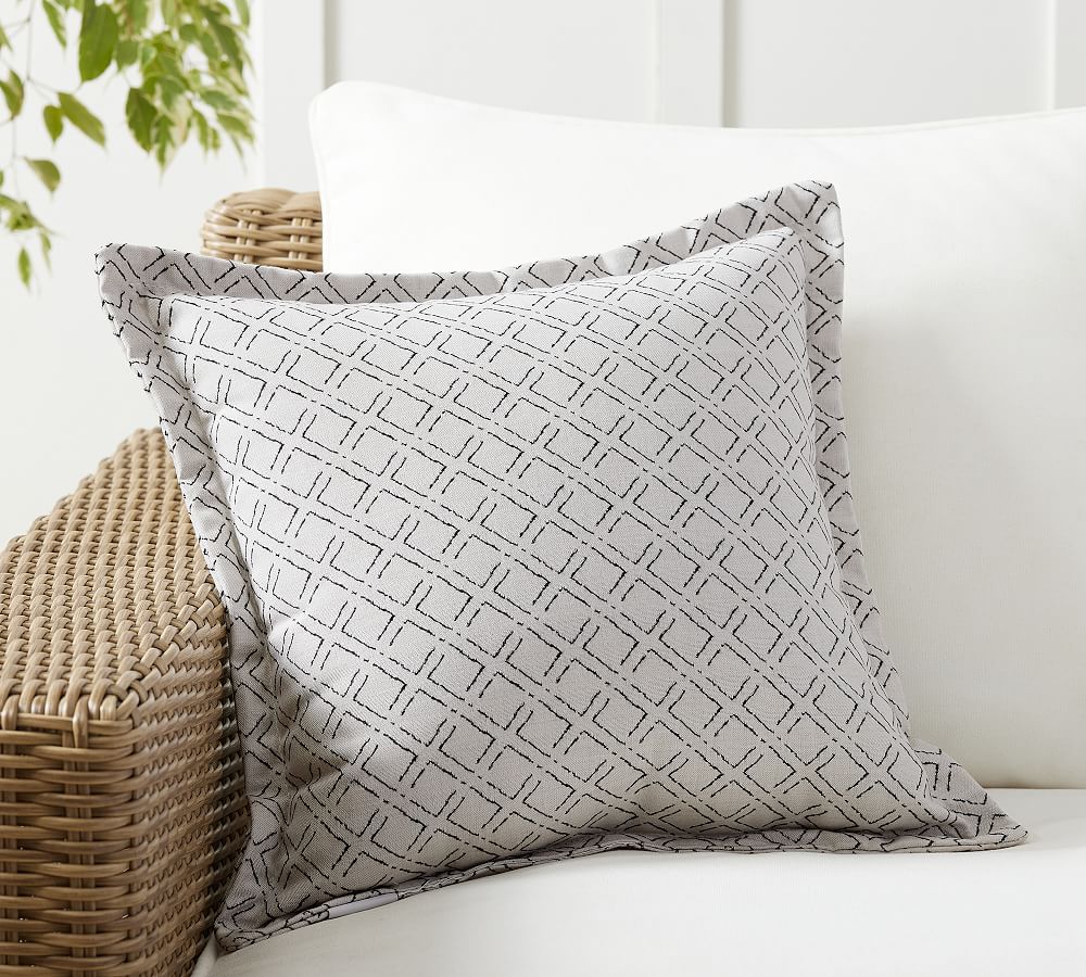 Sunbrella® Diamond Reversible Outdoor Throw Pillow Pottery Barn