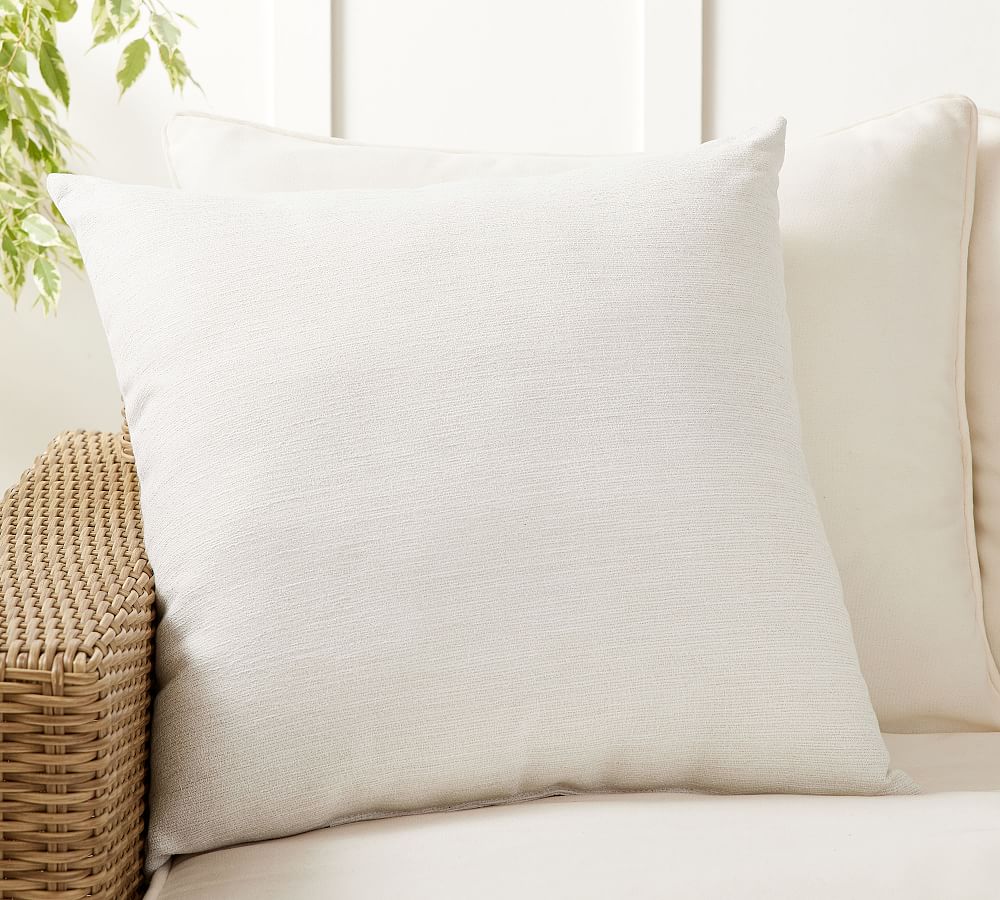 Sunbrella® Headland Textured Solid Outdoor Throw Pillow Pottery Barn