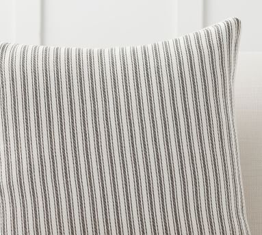 Modern Stripe Gray Throw Pillow Cover Set | Pottery Barn