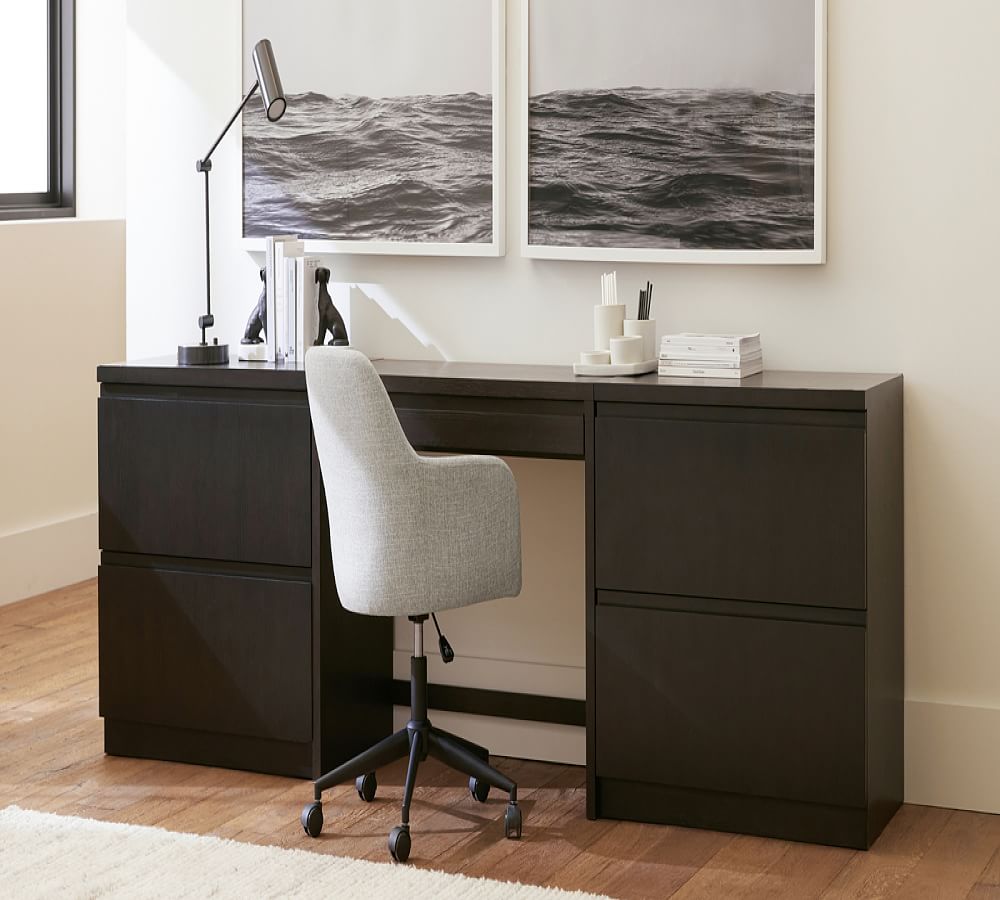 Carson Upholstered Swivel Desk Chair