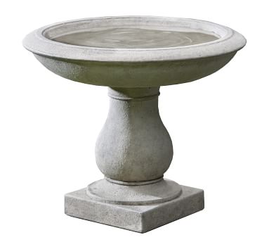 Florence Concrete Bird Bath | Pottery Barn