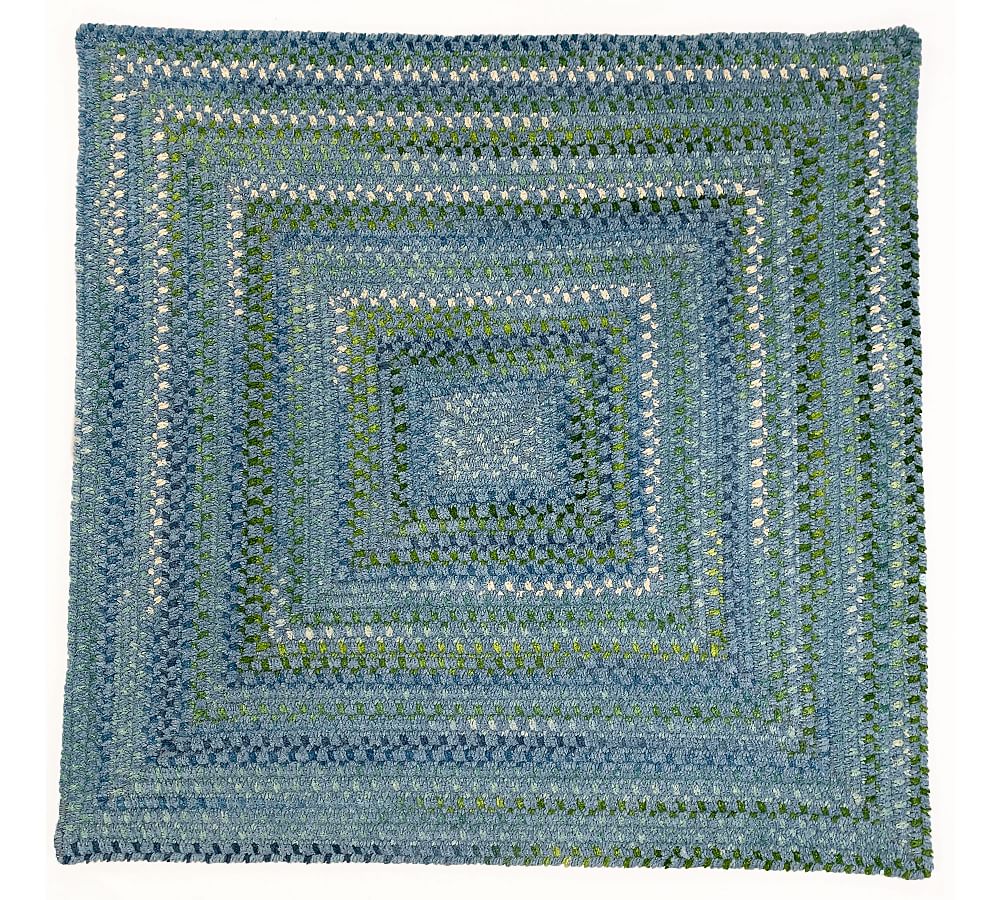 Saelor Square Braided Cotton Rug Pottery Barn