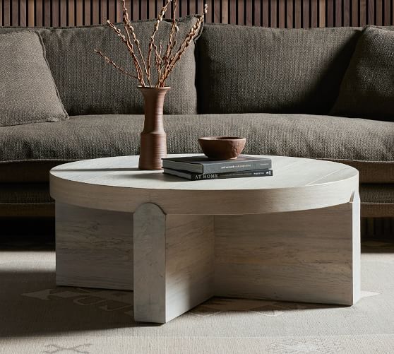 Rocky Round Coffee Table | Pottery Barn