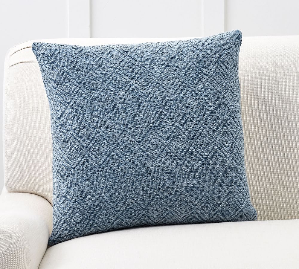Washed Diamond Pillow Cover Pottery Barn
