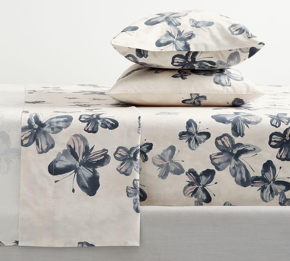 Butterfly Kisses Organic Percale Sheet Set