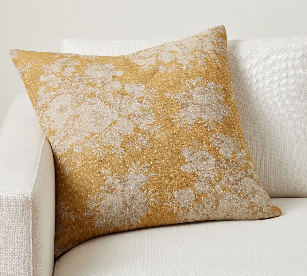 Zenia Floral Quilted Pillow