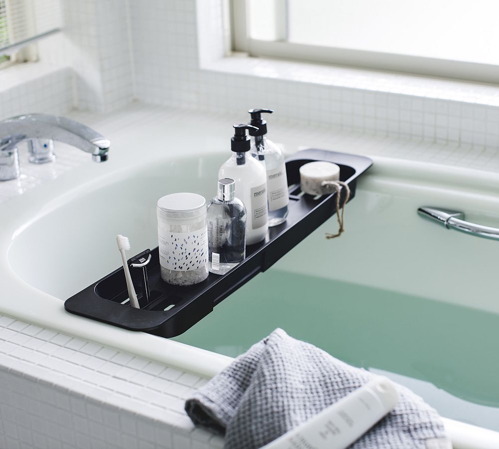 Yamazaki Expandable Bathtub Caddy Pottery Barn