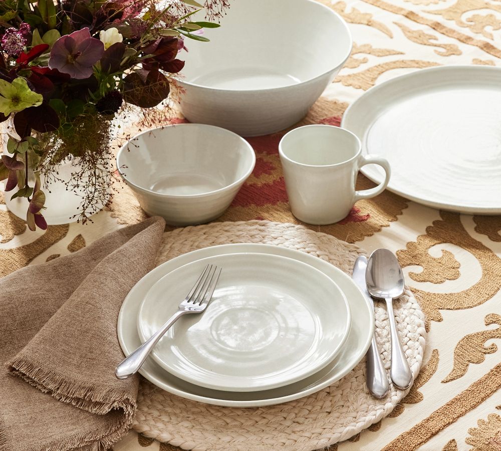 Larkin Reactive Glaze Stoneware Dinnerware Collection Pottery Barn