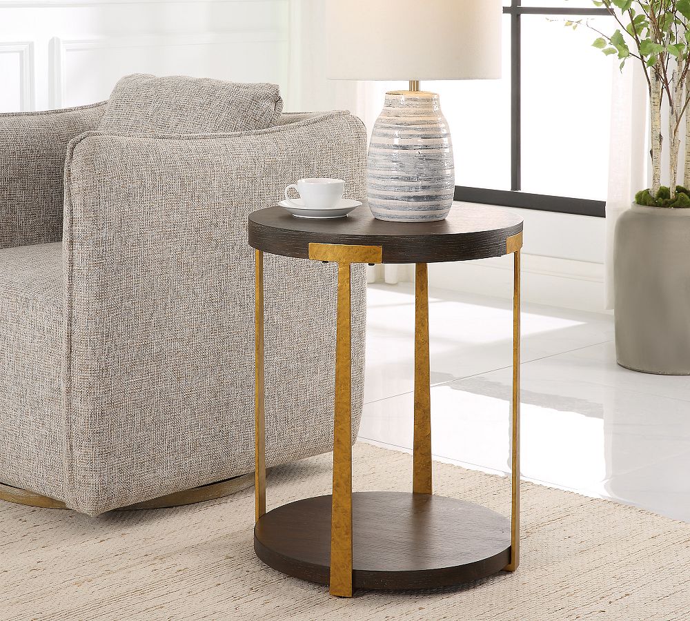Mercier Round Side Table Pottery Barn