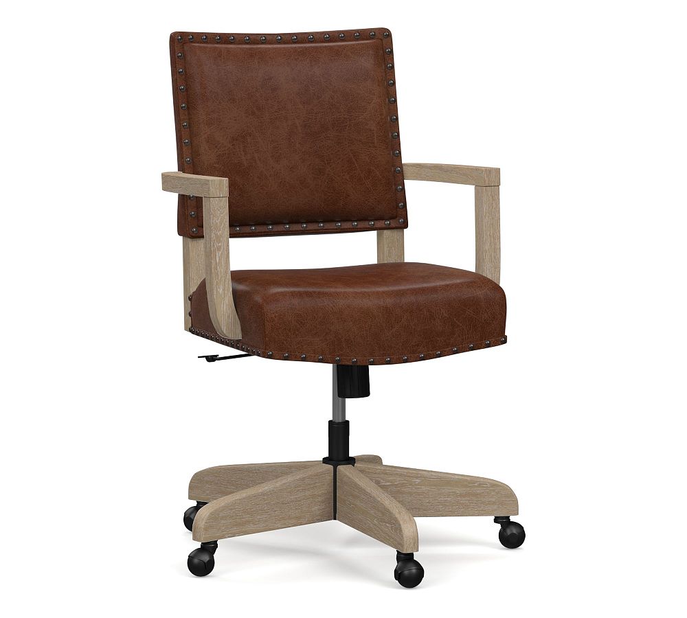 Nash Leather Swivel Desk Chair