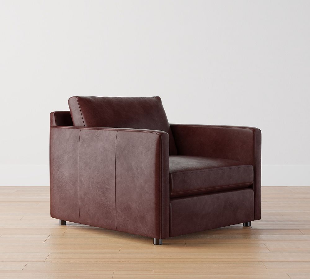Pacifica Square Arm Leather Armchair