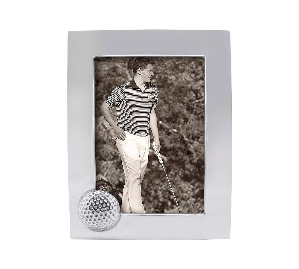 Golf Ball Metal Picture Frame -  5" x 7"