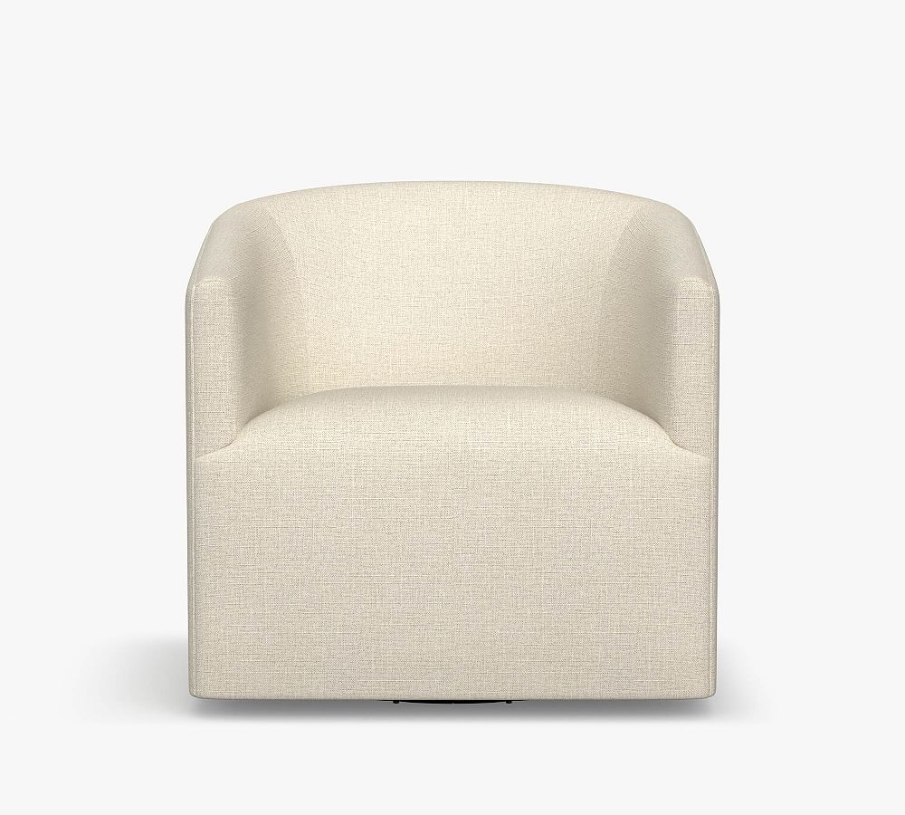 Baldwin Upholstered Swivel Armchair Pottery Barn
