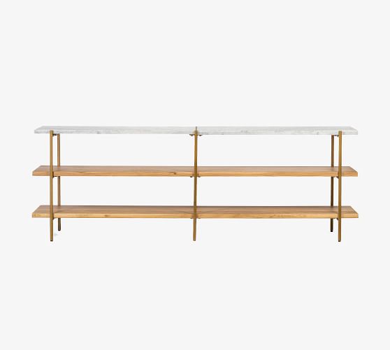 Modern Marble Media Console Pottery Barn